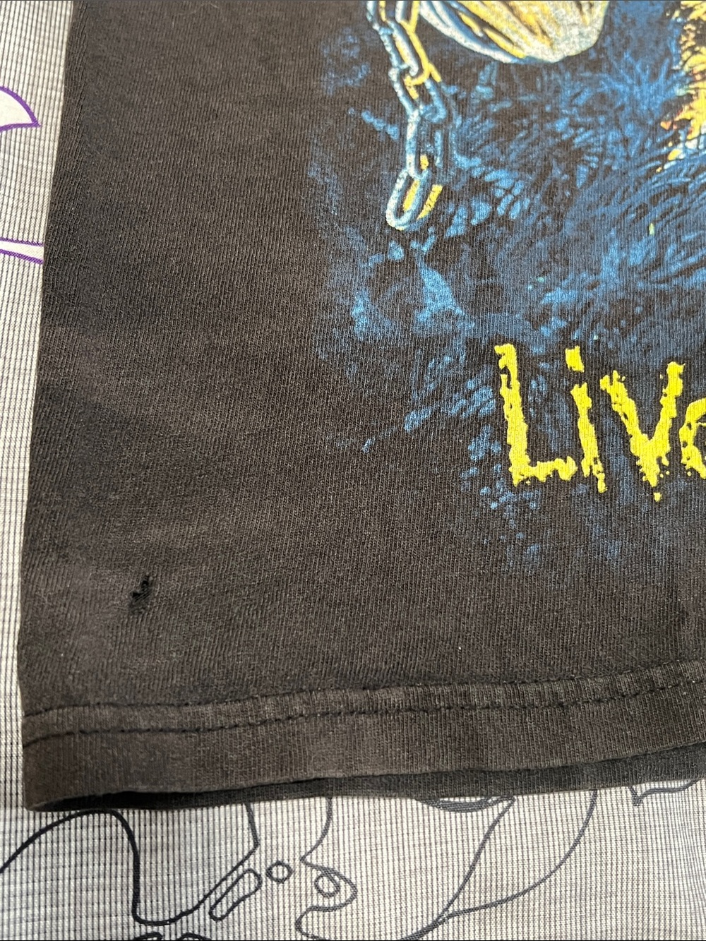 Hanes Iron Maiden- Live After Death Perfectly Distressed Graphic Tee - Picture 12 of 12